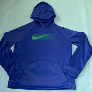 NIKE DRY FIT hooded long sleeve pullover with thumb hole pouch pocket size XL